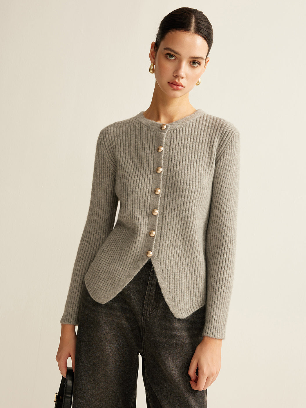 Rosalie Down Split Cardigan