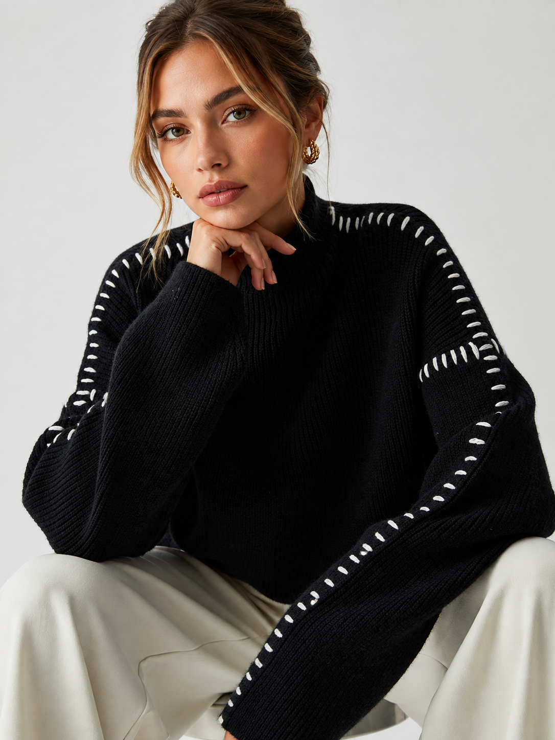 Sylvie Mock Neck Sweater — photo 4