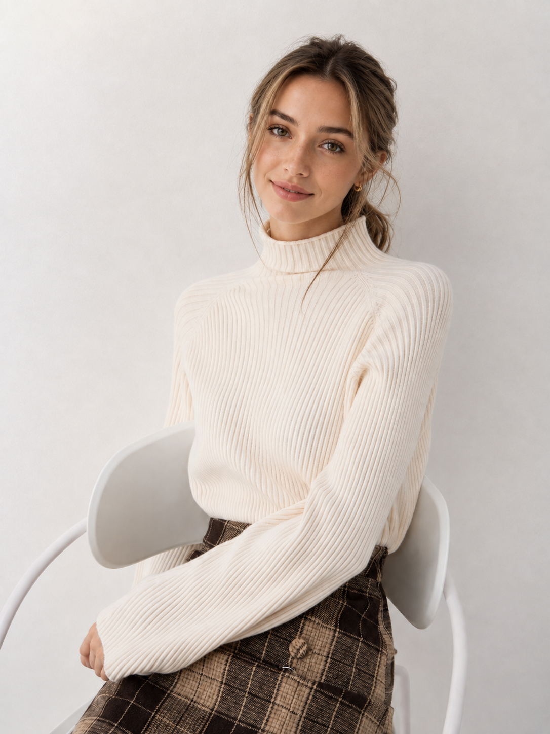 Audrey Plain Ribbed Sweater — photo 2