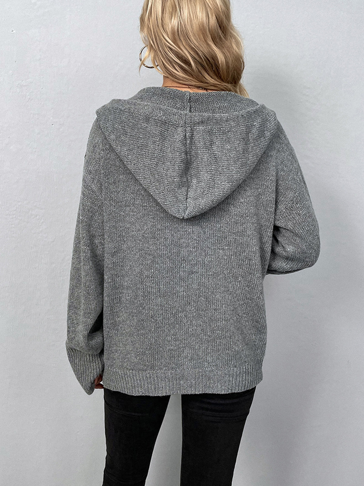 Noelle Drawstring Hooded Cardigan — photo 3