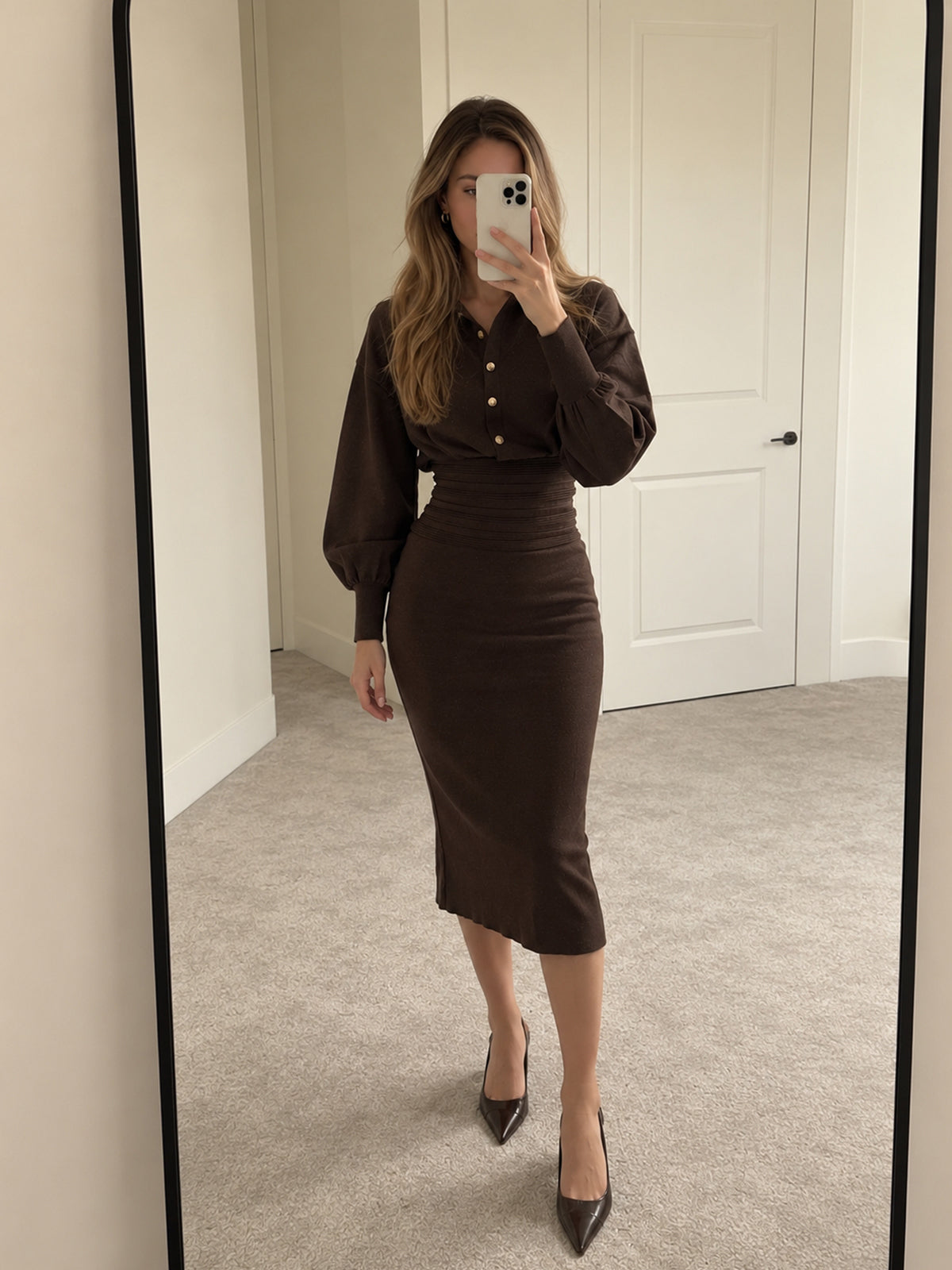 Estelle Knit Shirt Dress — photo 2