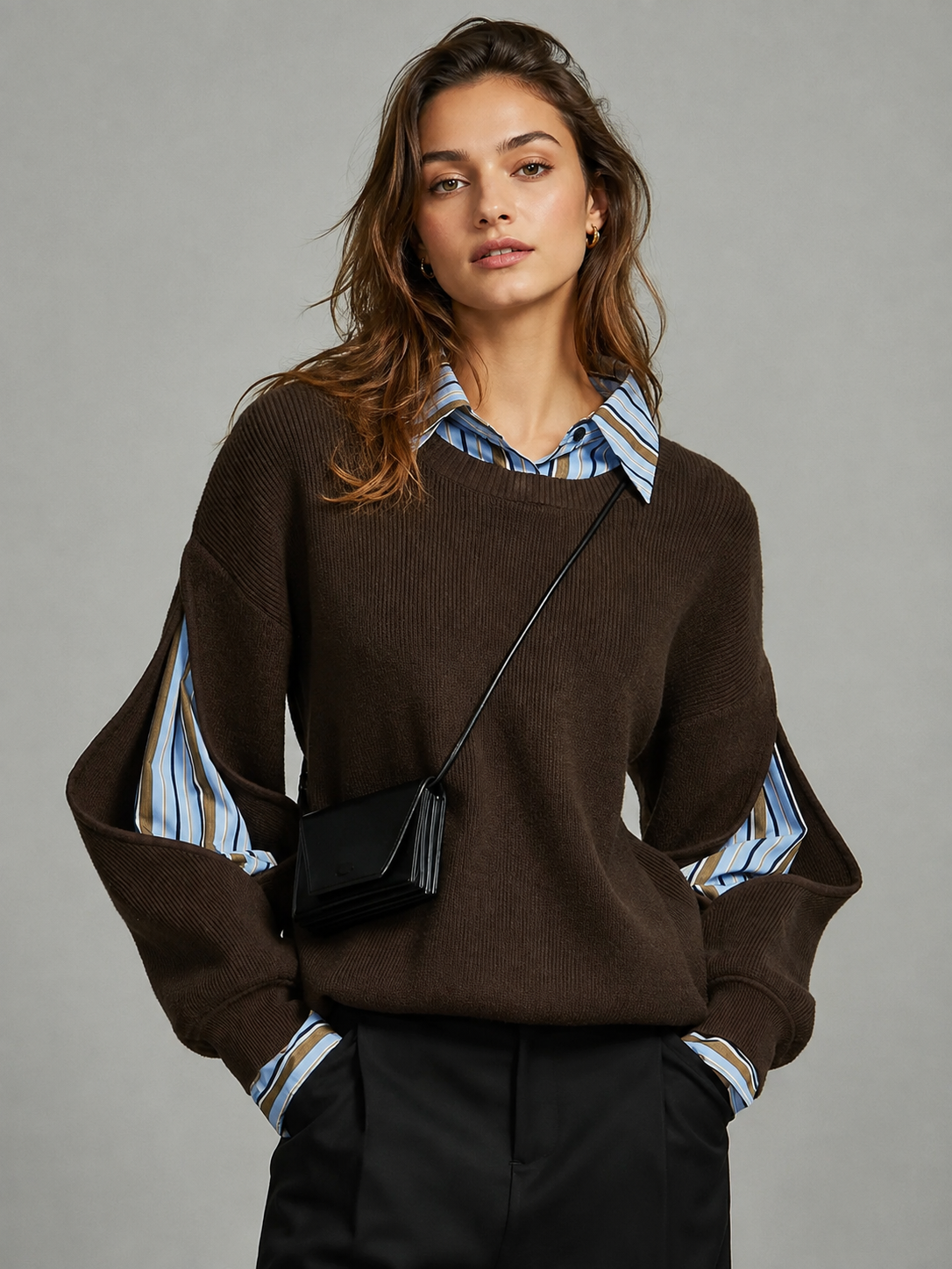 Audrey Ribbed Cutout Sweater