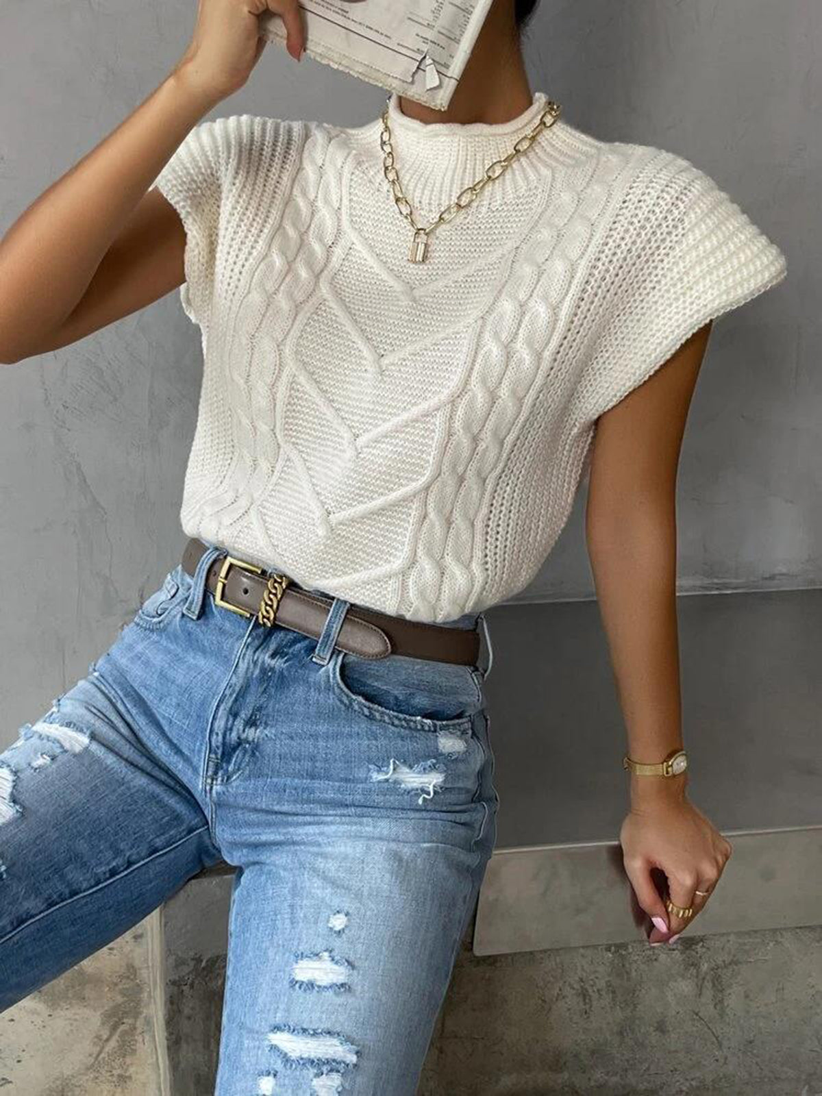 Cleo Sleeve Sweater Vest — photo 3