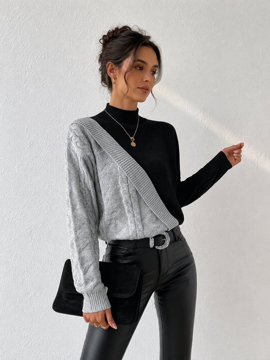 Laure Block Pullover Sweater