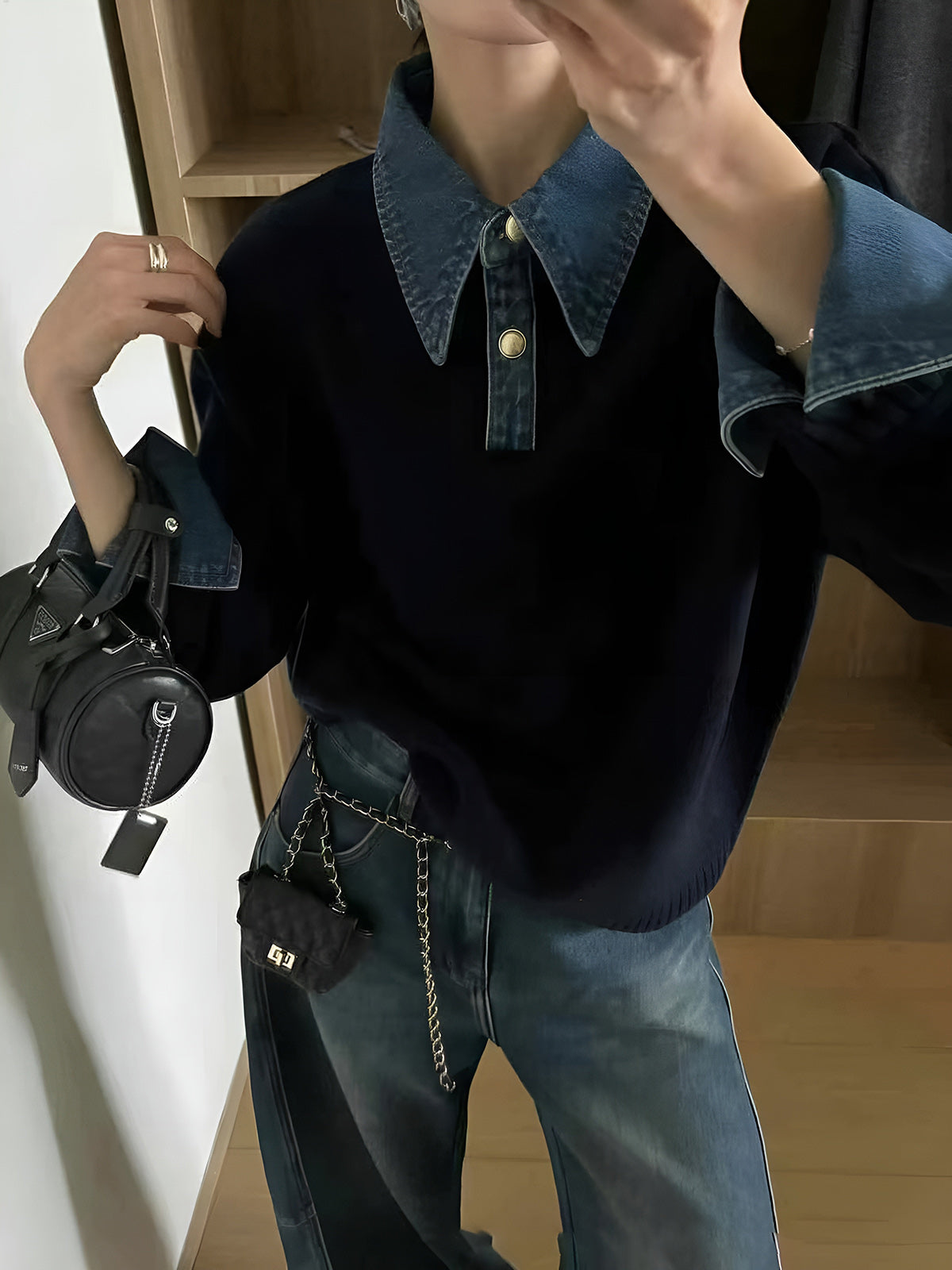 Noelle Lapel Relaxed Sweater — photo 2