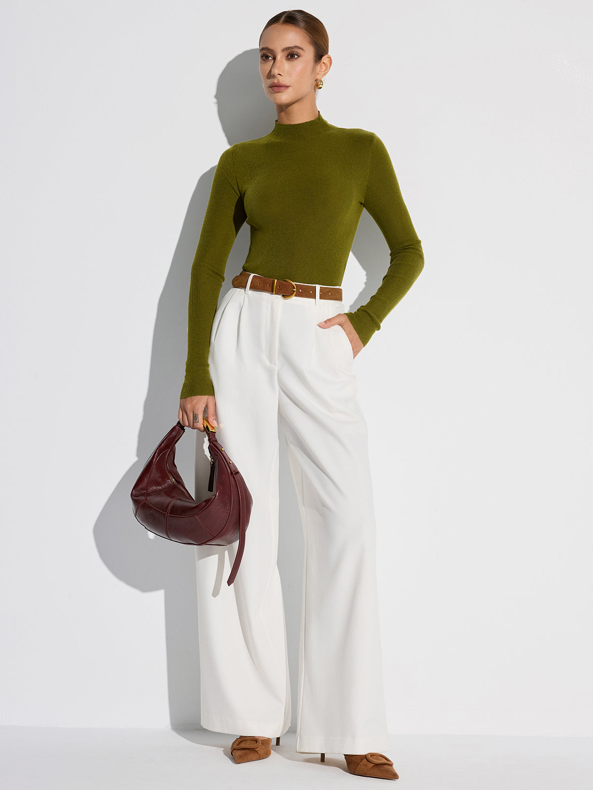 Sylvie Wool-Blend Knit Top — photo 2