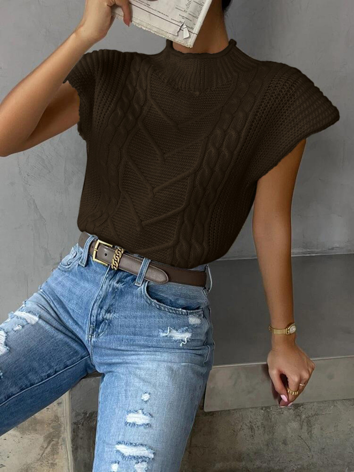 Cleo Sleeve Sweater Vest — photo 10