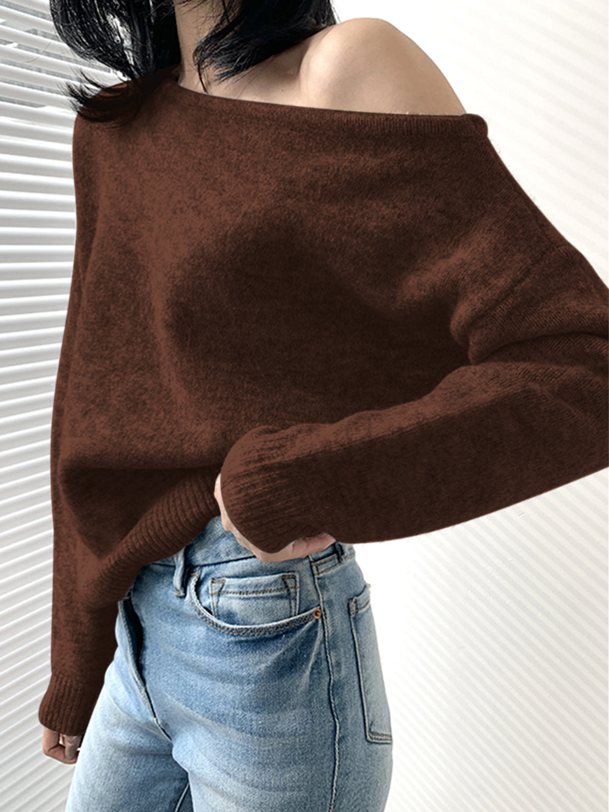 Audrey Shoulder Asymmetric Sweater — photo 8