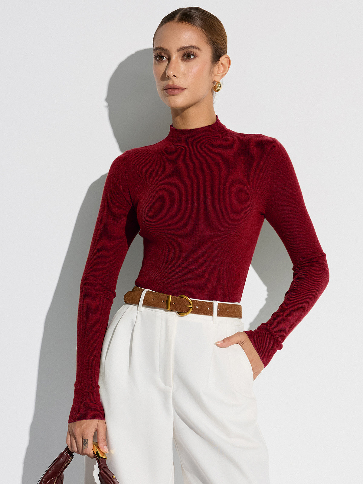 Sylvie Wool-Blend Knit Top — photo 8