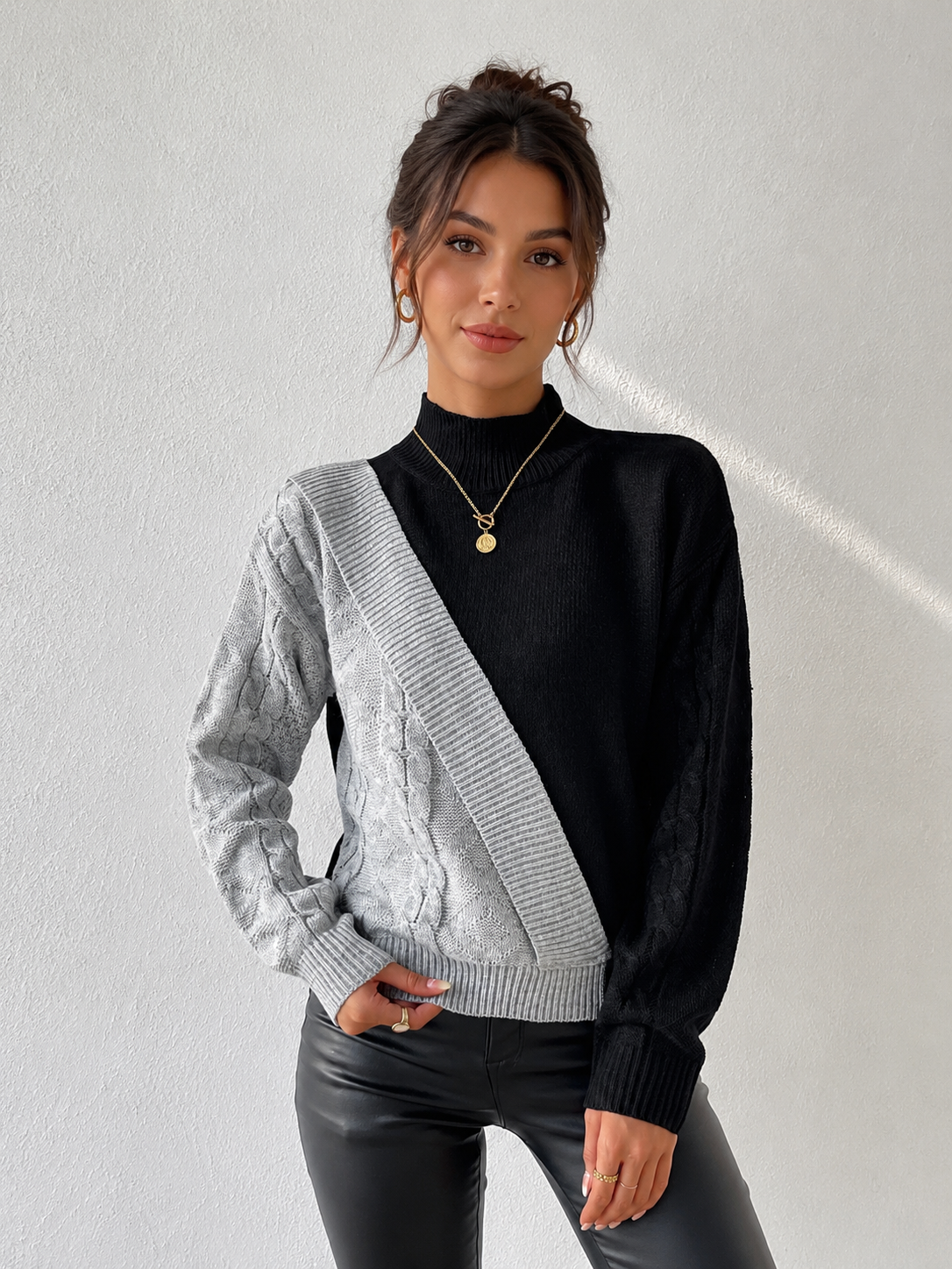 Laure Block Pullover Sweater — photo 2