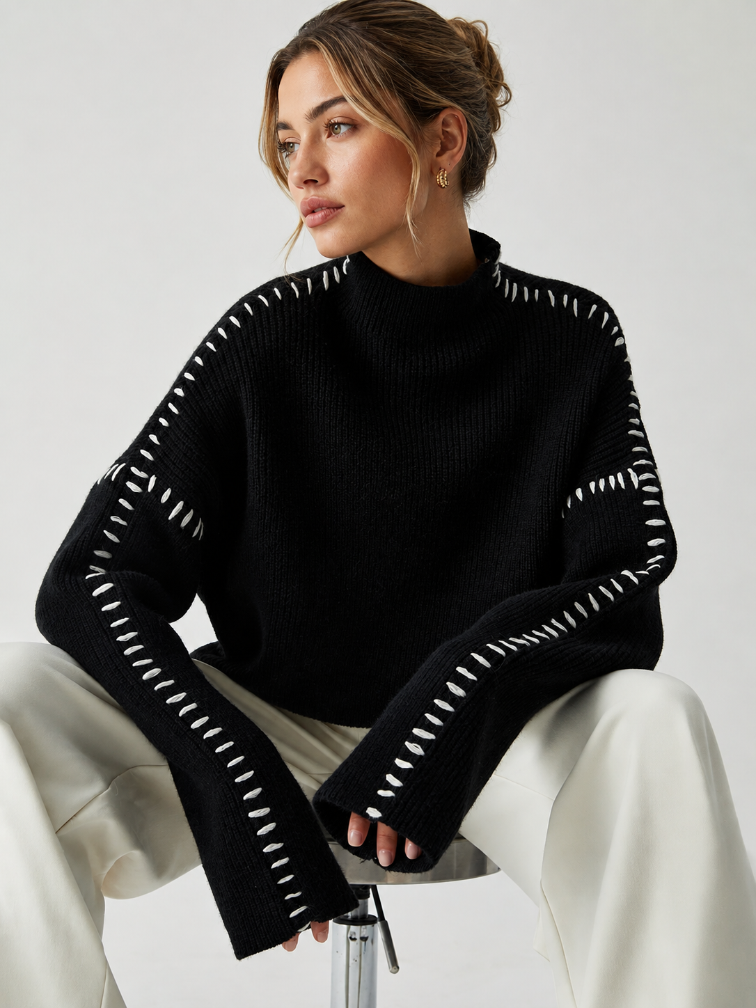 Sylvie Mock Neck Sweater